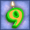 Lucky Number 9 Candle